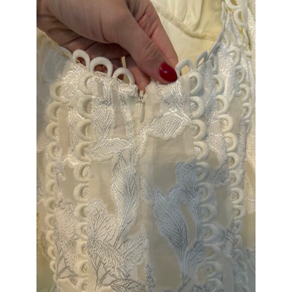 NEW BHLDN Long-Sleeve High-Neck Floral A-Line Mini Dress - Picture 5 of 8